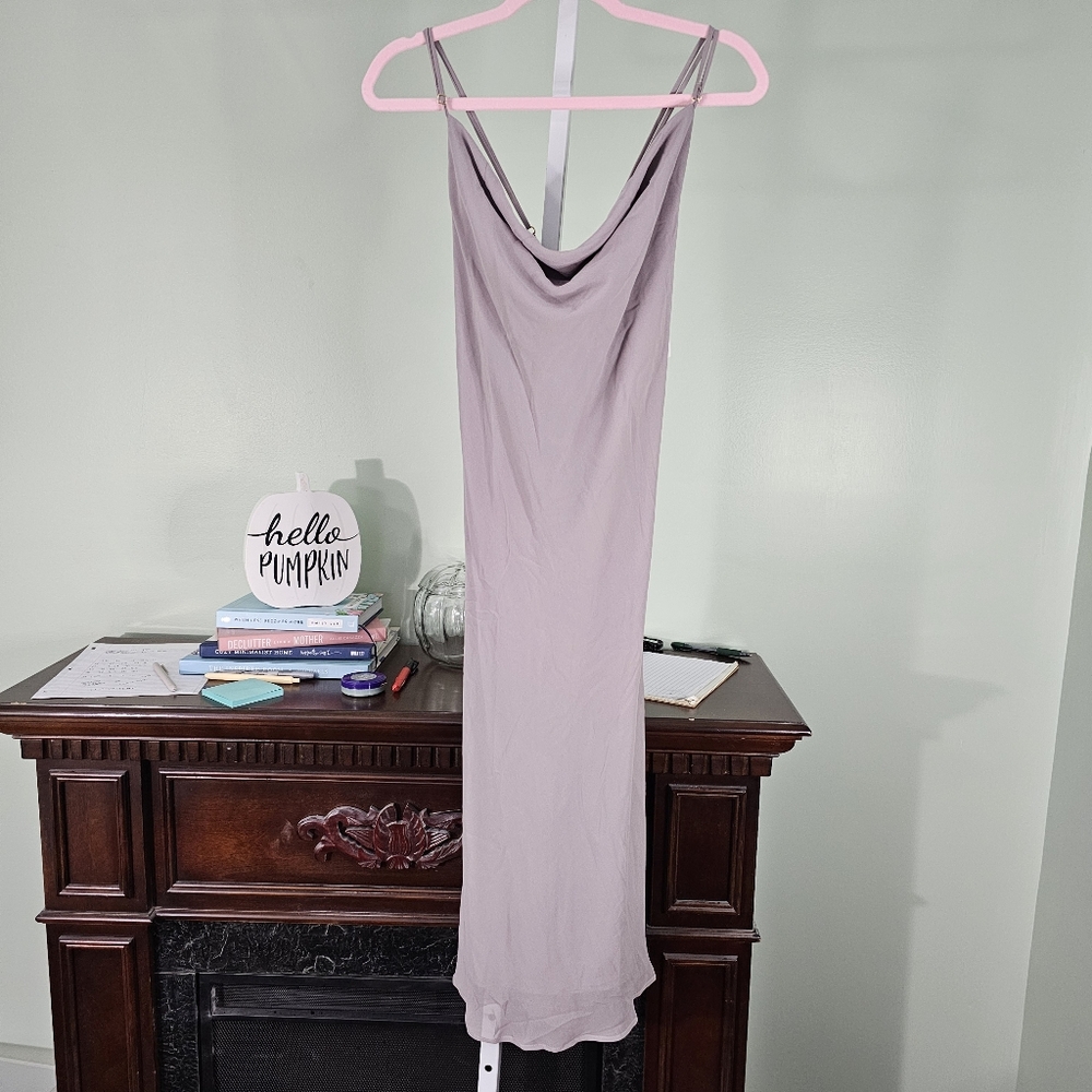 Show Me Your Mumu Wedding Bridesmaid‎ Dress Verona Cowl Neck Large Dove Gray